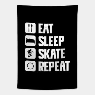 eat sleep skate repeat Tapestry