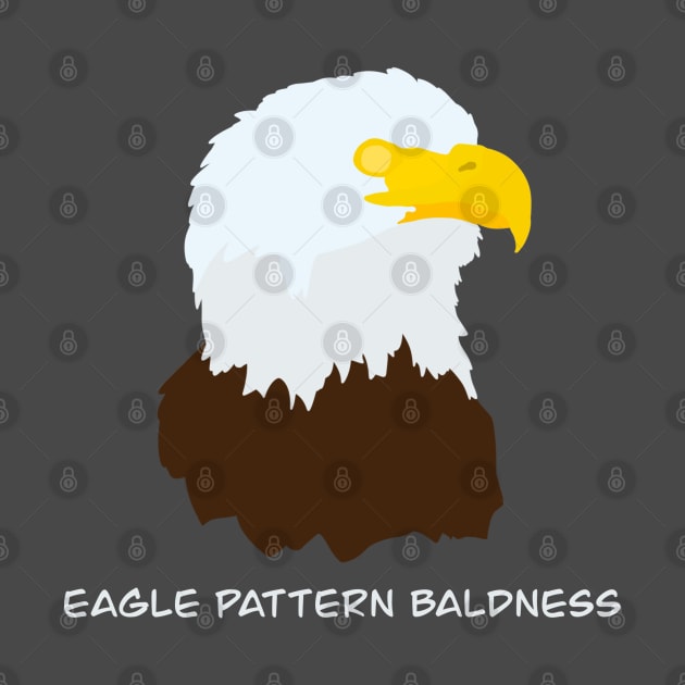 Eagle Pattern Baldness - Bald Eagle Bird Humour Design by New World Aster 