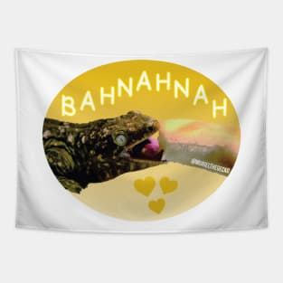 Muriel Loves Bahnahnah (yellow color) Tapestry