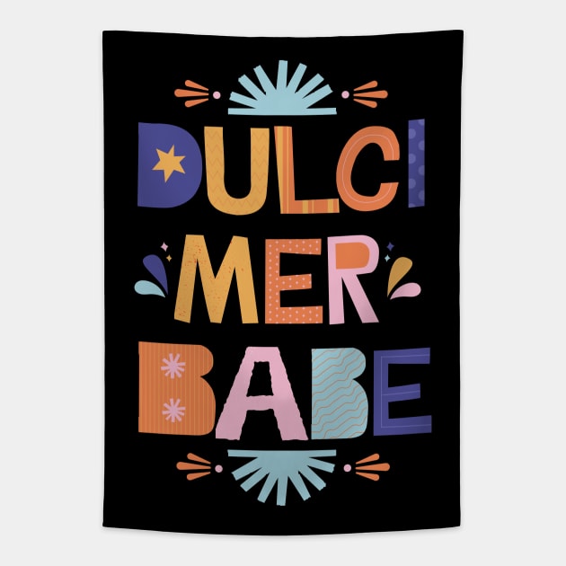 Dulcimer Babe Tapestry by coloringiship