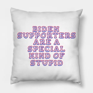 BIDEN SUPPORTERS ARE A SPECIAL KIND OF STUPID Pillow