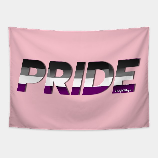 LGBTQ+ PRIDE: Asexual Pride Flag Tapestry by BiLifeClothingCo