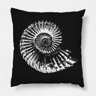 Ammonite illustration face mask - Palaeontologist fossil face mask Pillow