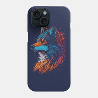 Colorful Face Wolf Phone Case