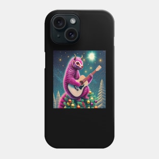 Christmas tree demon Pangolin playing guitar Phone Case