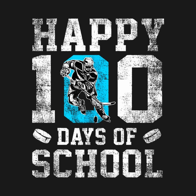 Happy 100 Days Of School Hockey Lovers Boys Girls by Aleem James