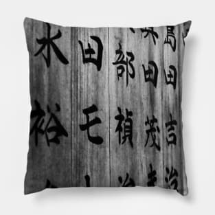 Photography - Japanese characters Pillow