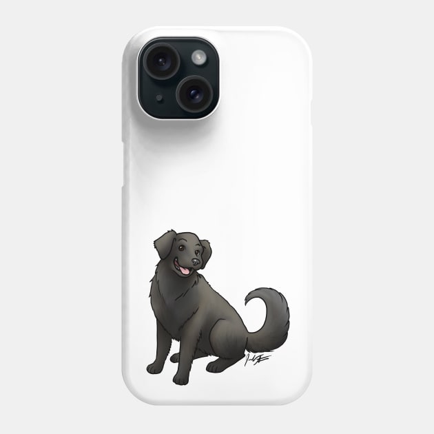 Dog - Flat Coat Retriever Golden Black Phone Case by Jen's Dogs Custom Gifts and Designs