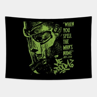 mf doom quote green Tapestry