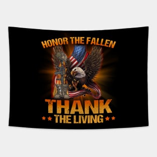 Honor The Fallen Thank The Living Memorial Day Veterans Day Tapestry