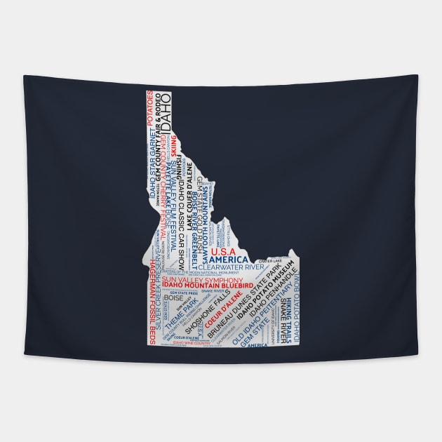 Idaho Wanderlust Tapestry by Place Heritages