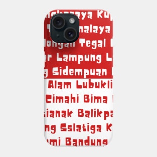 Indonesian Flag with Cities II Phone Case