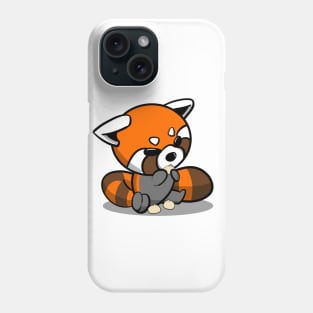 Red Panda Eating Buns! Phone Case