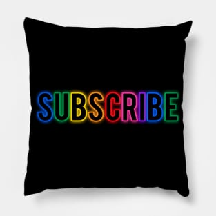 Subscribe Rainbow Pillow