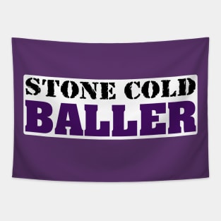 Stone Cold Baller Purple Tapestry