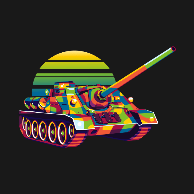 SU-100 Tank Destroyer by wpaprint