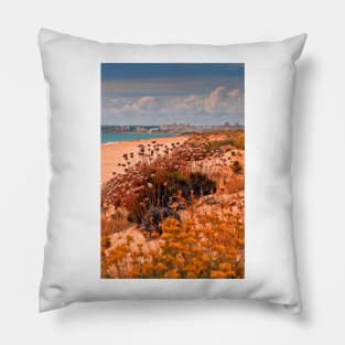 Praia dos Salgados Beach The Algarve Portugal Pillow