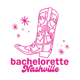 Cute Nashville Bachelorette Party in Pink T-Shirt