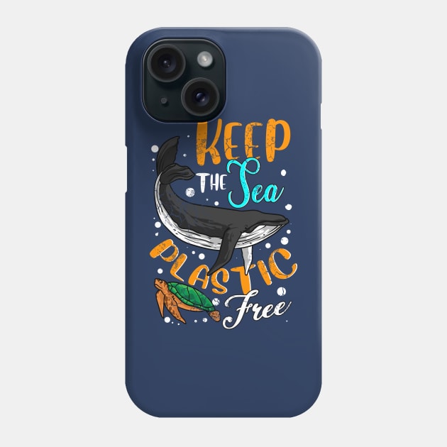 Keep The Sea Plastic Free Earth Day Phone Case by E