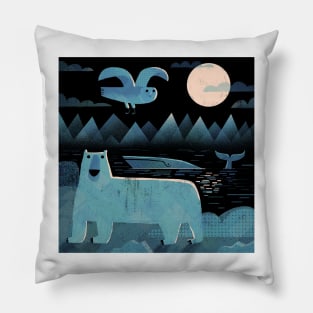 Owl. Bear and Whale Pillow