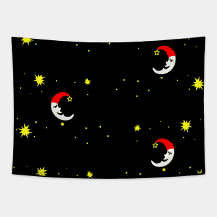 Moon moon stars night Tapestry