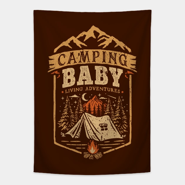 Camping Baby Tapestry by Olipop