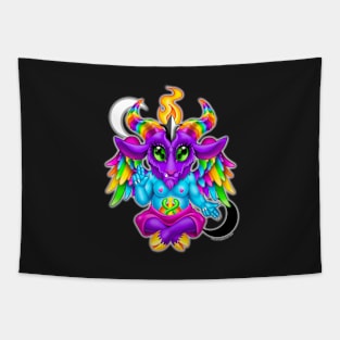 Rainbow Baphomet Tapestry