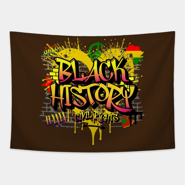 Black History - Civil Rights - Jazz Tapestry by Blended Designs