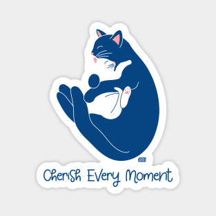 Cherish Every Moment | Cat Love (Pink) Magnet