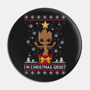 Christmas groot ugly sweater Pin