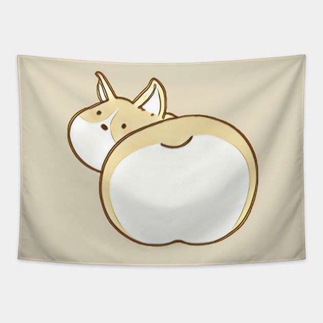 Corgi Butt Tapestry by corgitee