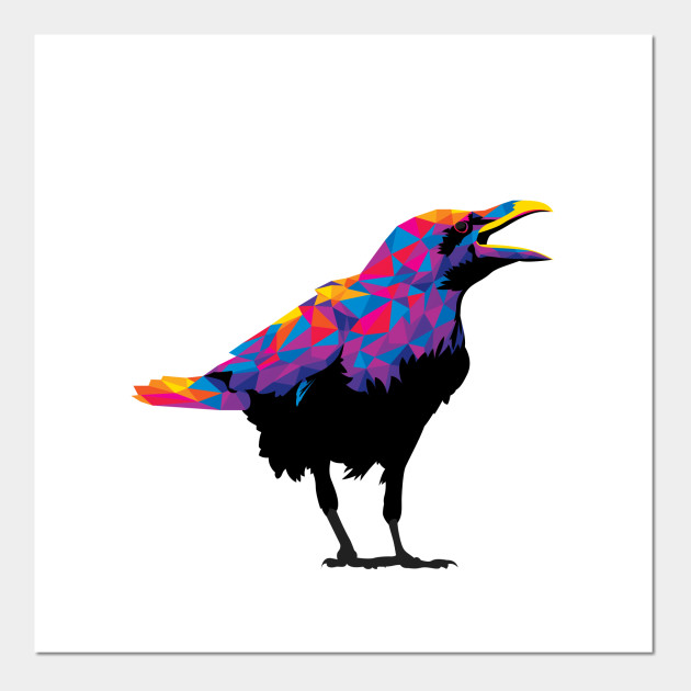 Rainbow Colorful Raven Bird Posters And Art Prints Teepublic