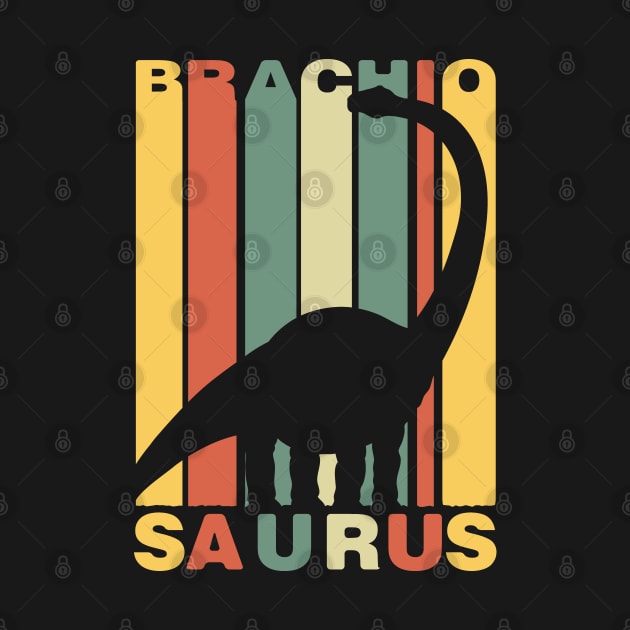Brachiosaurus Vintage Sunset Retro Herbivore by BraaiNinja