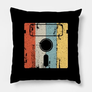 Programmer Nerd Computer Floppy Disc Retro Vintage Pillow