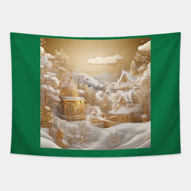 Christ Winter Scene Tapestry by likbatonboot