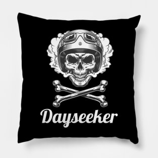 Dayseeker / Vintage Skull Style Pillow