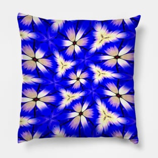 Cute Blue Floral Pattern Pillow