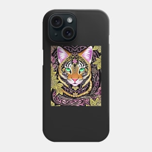 Ocelot Wild Cat Abstract Digital Art Phone Case