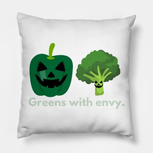 Greens with envy | Funny Halloween design Pillow
