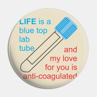 Blue Top Lab Tube Pin