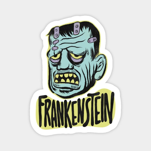 Glowy skin Frankenstein by Bad Taste Forever Magnet by Bad Taste Forever