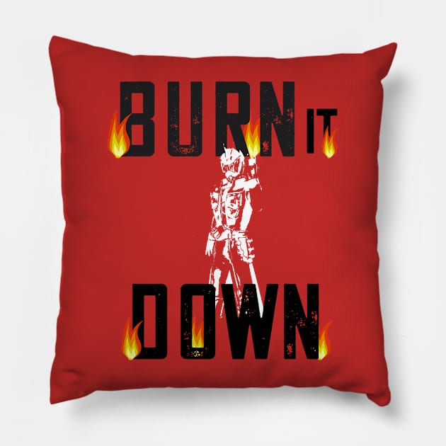 Burn it Down Wizard Pillow by Punch Black