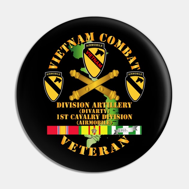 Vietnam Combat Cavalry Veteran w  DIVARTY - 1st Cav Div Pin by twix123844