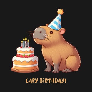 Cappy Capy Birthday Capybara T-Shirt