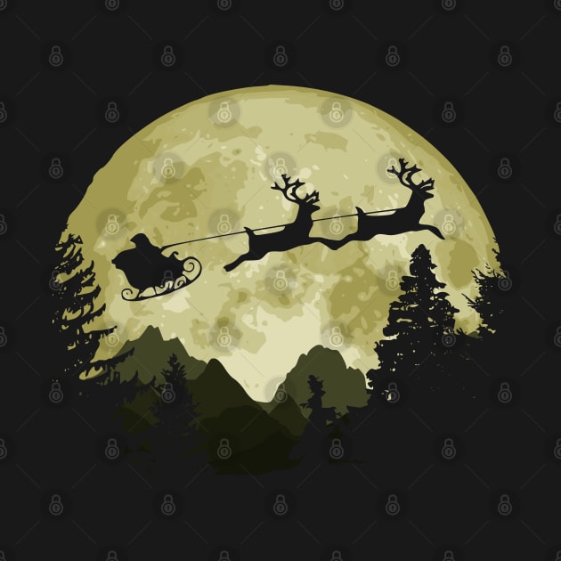 Santa Claus And The Moon by Nerd_art