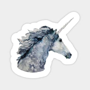 Unicorn watercolor drawing Magnet