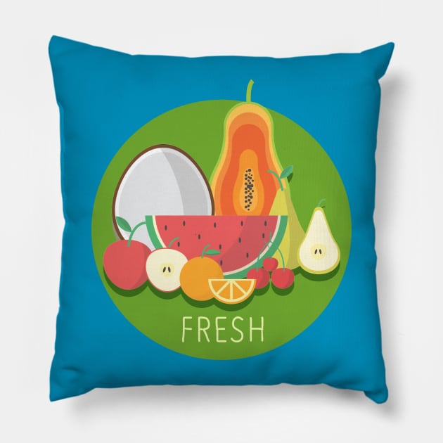 Fresh Fruit Pillow by TTLOVE