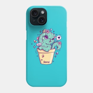 Catcus cat and cactus pun. Phone Case