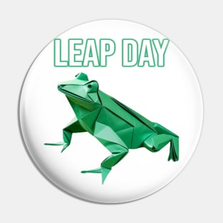 Leap Day Origami Frog - PanfurWare LLC Pin