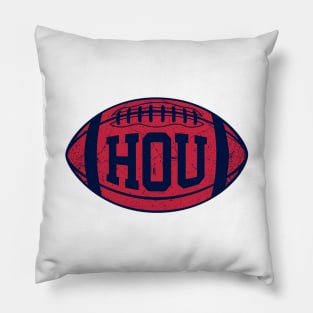 HOU Retro Football - White Pillow